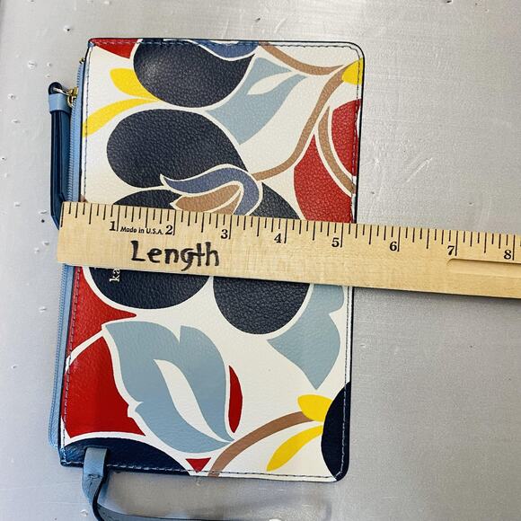 Kate Spade Wristlet Pouch Cameron Breezy Floral Multicolor bag Zip top New York - Picture 5 of 5